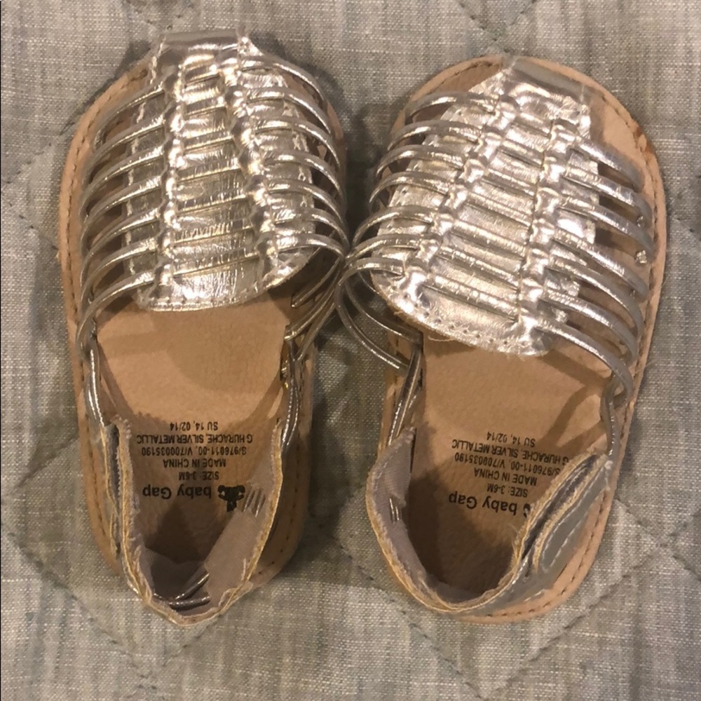 Baby gap silver gladiator sandals